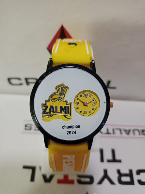 Peshawar Zalmi Rubber Belt Watch | 3 Color in 1