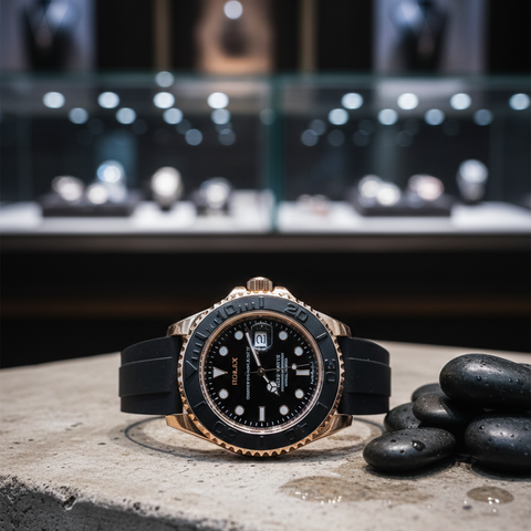 Rolex Oyster Perpetual Yacht Master Watch Combining Iconic Design With Precision Craftsmanship - Golden