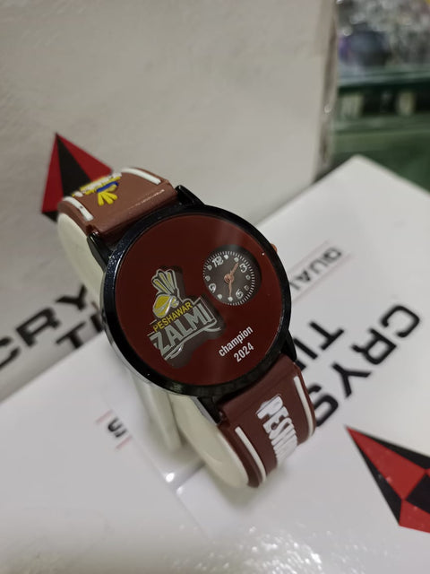 Peshawar Zalmi Rubber Belt Watch | 3 Color in 1