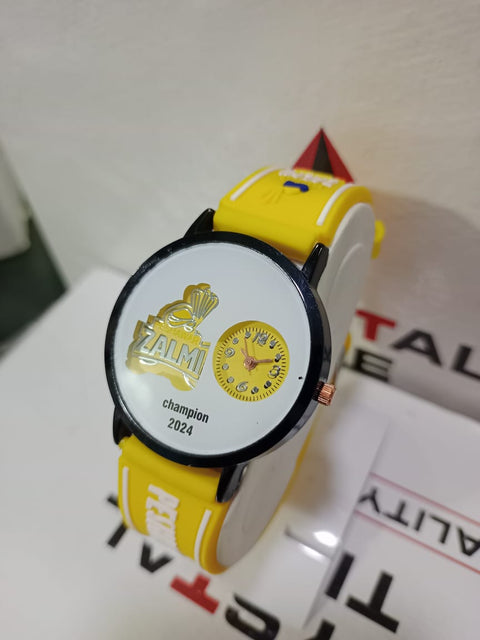 Peshawar Zalmi Rubber Belt Watch | 3 Color in 1